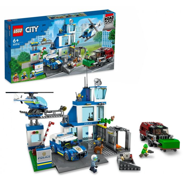 LEGO City 60316 Comisaría de Policía - Juego de Construcción 668 Piezas para Niños y Niñas a Partir de 6 Años, Multicolor