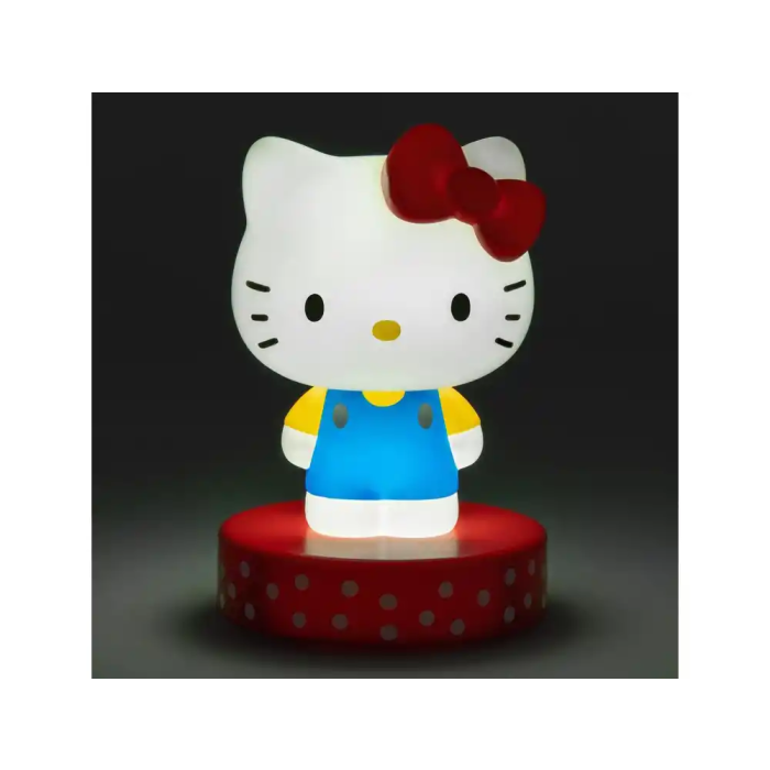Wondee ICONS Lámpara Hello Kitty Icon Vestido Azul Lazo Rojo Figura Luminosa Escritorio/Estantería/Luz Nocturna Colección Regalo Fans 120x75x10mm 1