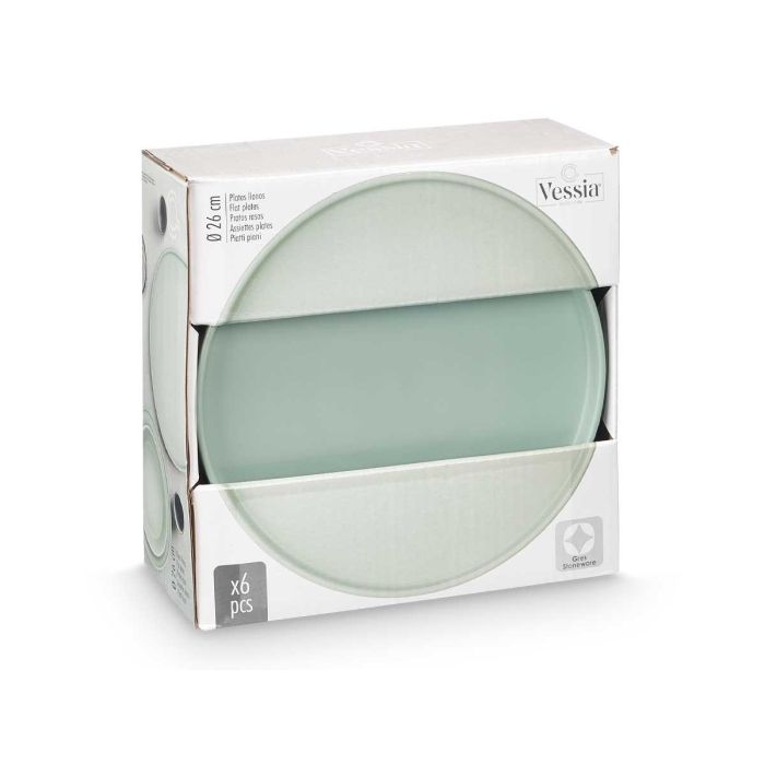 Plato Llano 26 Cm Liso Verde Vessia (12 Unidades) 1 Plato Llano 26 Cm Liso Verde Vessia (12 Unidades) 1