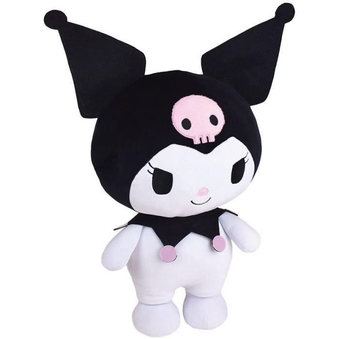 HELLO KITTY JEM3298060245678 Kuromi - Cojín de peluche suave y esponjoso - +/- 40 cm 1