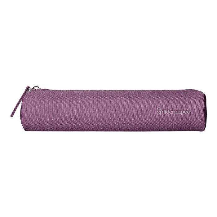 Estuche Portatodo Liderpapel Slim Cilindrico 220x45 mm Morado Empolvado