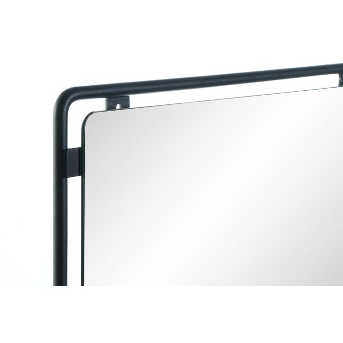 DKD Home Decor Espejo Loft Negro Metal 40 x 72 x 9 cm 2