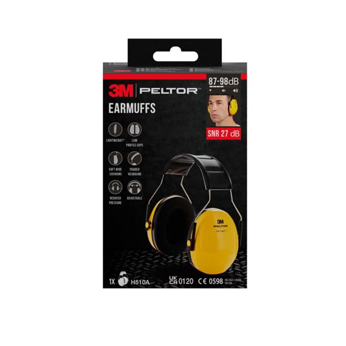 3M PELTOR H510A Orejeras Acolchadas Protección Auditiva SNR-27dB Amarillo 7100334982 1 3M PELTOR H510A Orejeras Acolchadas Protección Auditiva SNR-27dB Amarillo 7100334982 1