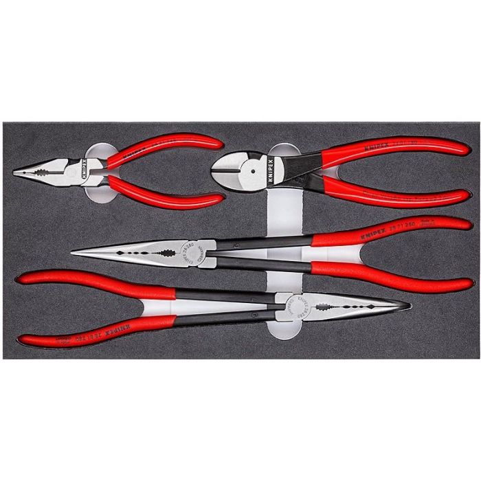 Knipex 00 20 01 V16 Zangen-Set KFZ - Juego de Alicates Profesional Rojo 335mm