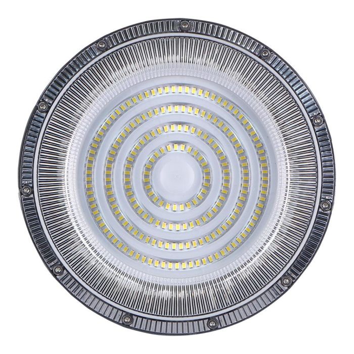 Edm Campana LED 100W, 10000 Lúmenes, 6400K Luz Fría, IP65, Aluminio, Ra 80, Ángulo 90°, 144 LEDs, FP 0.9, Ø260x45mm 3