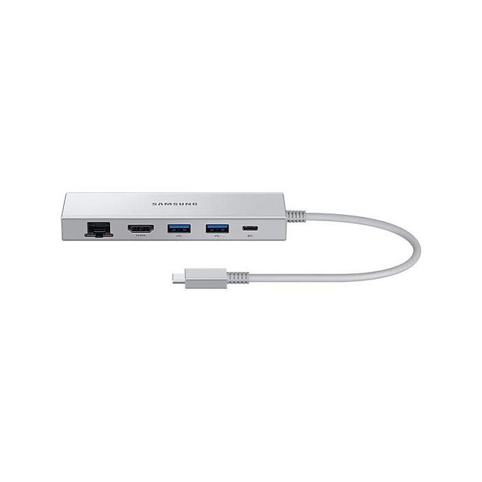 Samsung Adaptador Multiport 5 en 1 EE-P5400 Plata, Hub USB-C con HDMI 4K, USB 3.2 y Ethernet 2