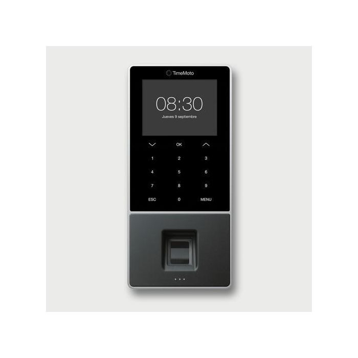 TIMEMOTO Controladores Presenciales TM-828SC - Reconocimiento Huella Dactilar, Tarjeta RFID, PIN, WiFi, Ethernet