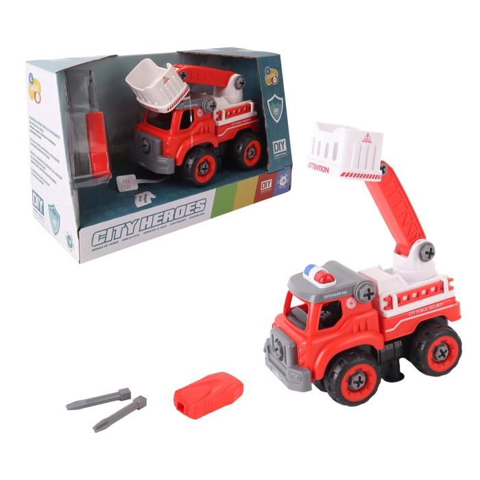 Tachan Camión de Bomberos Construcción DIY 33 Piezas T01023 Vehículo Armable para Niños +3 Años