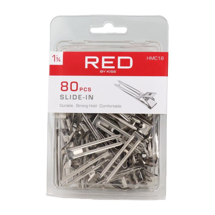 Red Kiss Slide In 1 3/4" 80 Piezas Clips