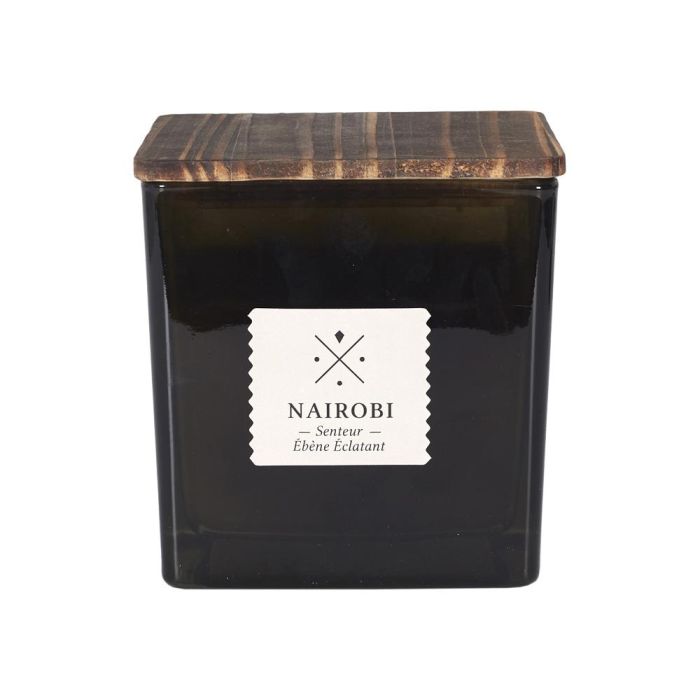 Home Deco Factory Vela Perfumada Colección Cocooning Nairobi, Dakar, Zanzibar Vidrio Tapa Madera 550g 40h 3