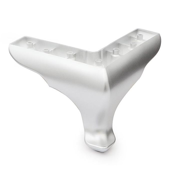 Q&Q OKALIPTUS Pata para Sofá y Mueble de Plástico Resistente, Acabado Plata 180x180x140mm, ideal Recambio, Fácil Limpieza