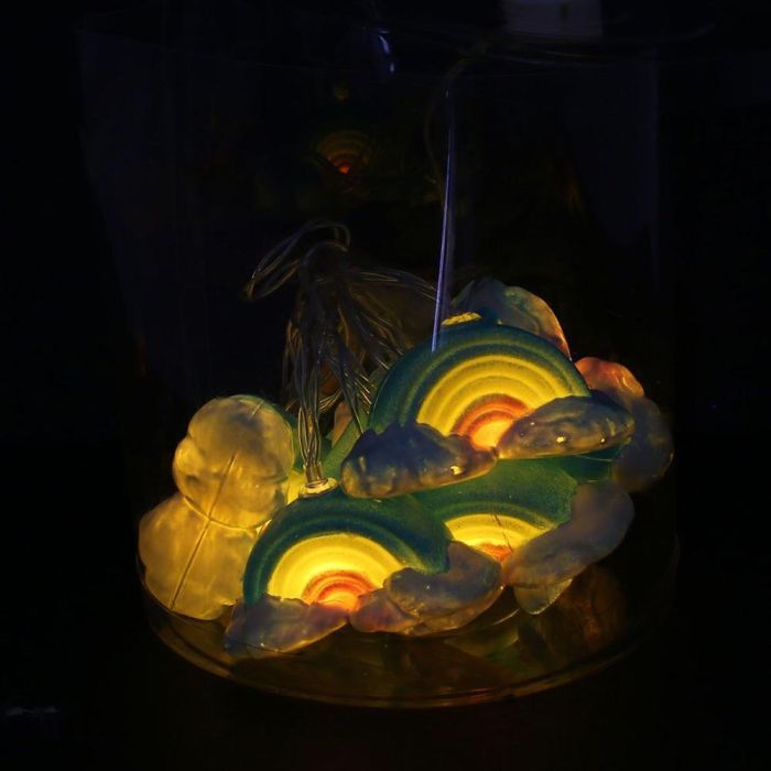 Home Deco Kids Guirnalda de 10 LEDs Arcoíris para Decoración Infantil, 165 cm 2