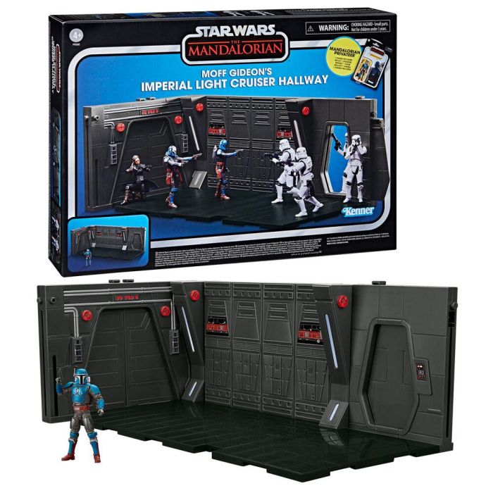 Hasbro Playset Moff Gideons Imperial Light Cruiser Hallway + figura Mandalorian Privateer Star Wars The Mandalorian 9,5cm con 2 accesorios