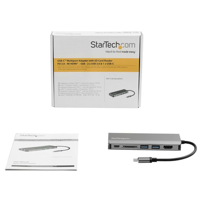 Dockstation Startech DKT30CSDHPD3 4K Ultra HD Gris