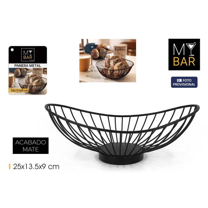 Panera Oval Metal My Bar 25 x 13.5 x 9 cm (12 Unidades) Panera Oval Metal My Bar 25 x 13.5 x 9 cm (12 Unidades)