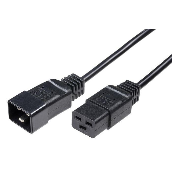 MicroConnect Cable de extensión C19 a C20, 0.5m, para PDU y UPS