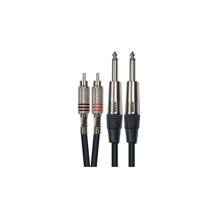Cable De 3 Metros De Largo. 2 Rca Macho A 2 Jack Mono Macho Cable De 3 Metros De Largo. 2 Rca Macho A 2 Jack Mono Macho