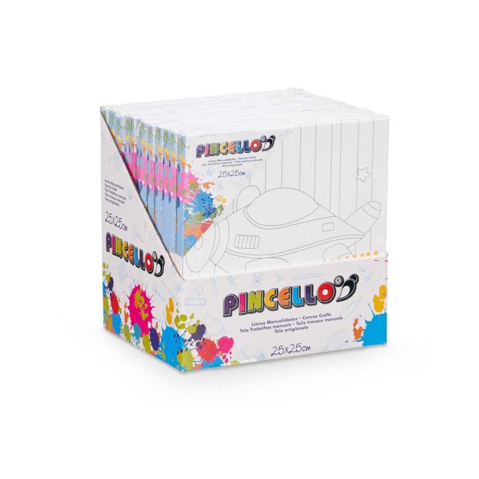 Lienzo Manualidad 25X25Cm Vehiculos Surtidos Pincello (24 Unidades) 2 Lienzo Manualidad 25X25Cm Vehiculos Surtidos Pincello (24 Unidades) 2