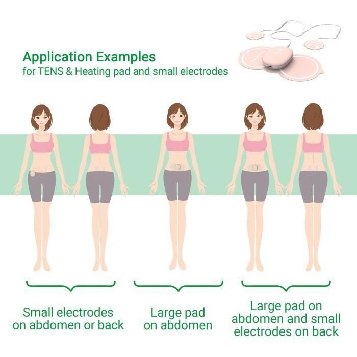 Medisana TT 250 TENS Dispositivo Alivio Dolor Menstrual Abdomen y Espalda con 4 Electrodos Beige 4