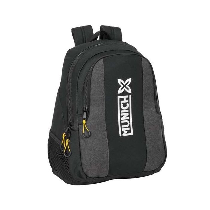 Mochila Escolar Munich Topo Negro 32 x 44 x 16 cm
