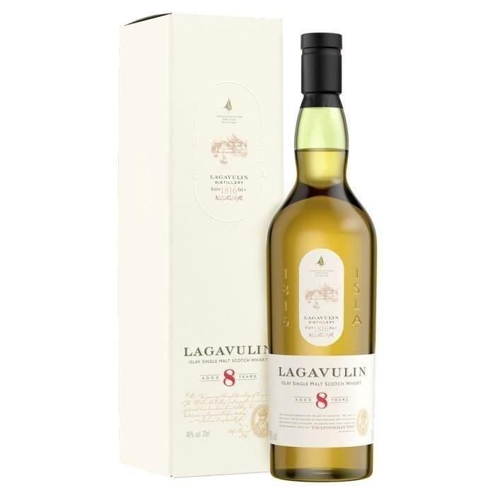 Lagavulin 8 años en edición limitada - 200 aniversario - Whisky escocés de malta única - 48% - 70 cl