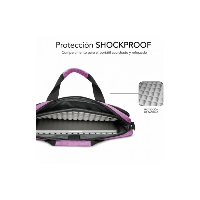 SUBBLIM Maletin Rosa para portatil de 15,6? con proteccion total Air Padding 2