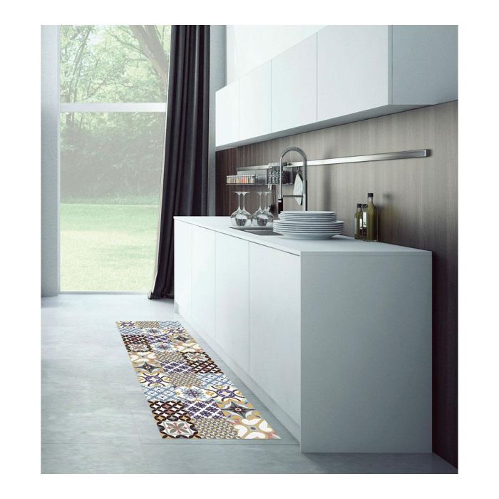 Croma Collection Alfombra Vinílica Hidráulico Azul Estampado 60 x 200 cm 100% PVC 1