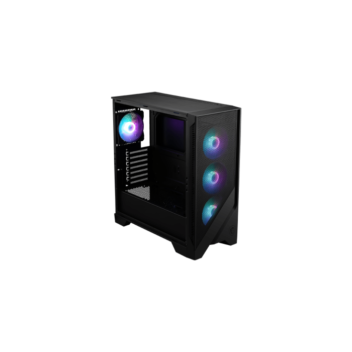 MSI MAG FORGE 320R AIRFLOW Carcasa de Ordenador Micro Torre Negra, Transparente con Iluminación LED RGB 1