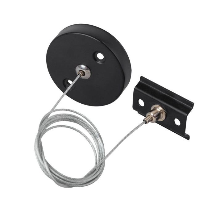 Kit Suspensión Carril Monofásico Negro 1 Metro Cable Acero Altura Regulable HO-SUS-M-N 0 Kit Suspensión Carril Monofásico Negro 1 Metro Cable Acero Altura Regulable HO-SUS-M-N 0