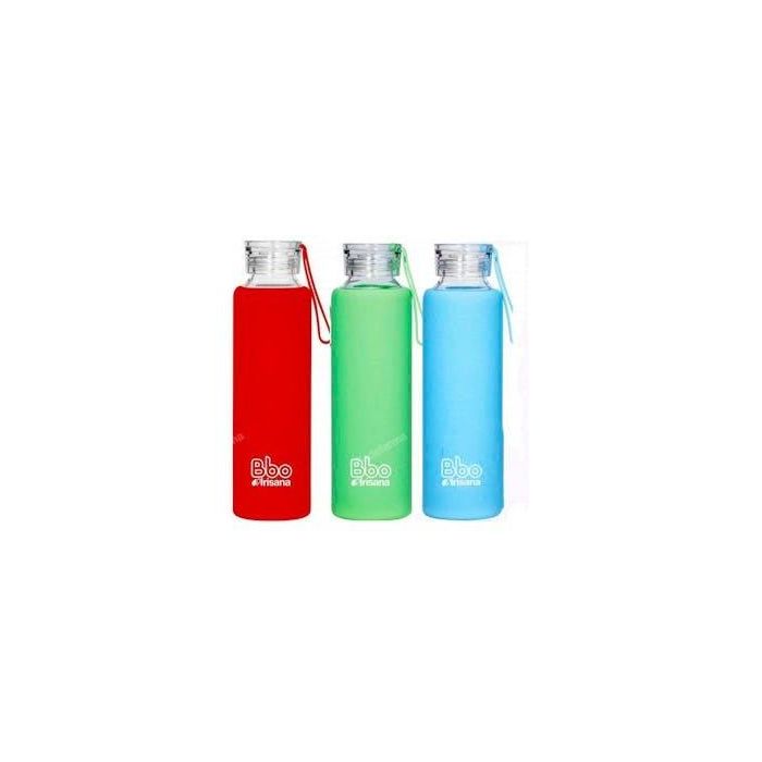 Botella Reutilizable 550 Ml. Silicona Azul