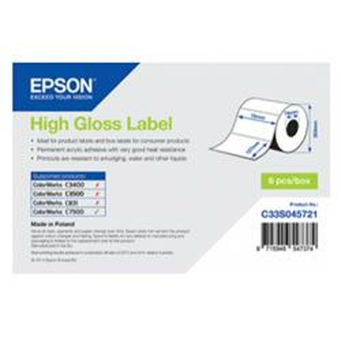 Etiquetas para Impresora Epson C33S045721 Blanco Brillante (1 unidad) Etiquetas para Impresora Epson C33S045721 Blanco Brillante (1 unidad)