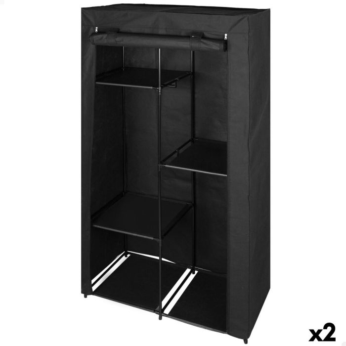 Armario ropero Max Home Negro 88 X 167 X 45 CM 2 Unidades