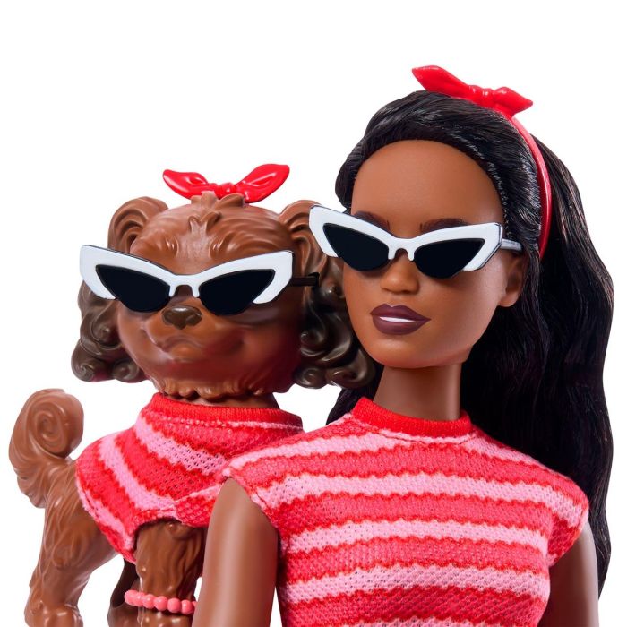 Barbie Twinning Looks Afroamericana C/ Perro Jfp37 Mattel 3 Barbie Twinning Looks Afroamericana C/ Perro Jfp37 Mattel 3