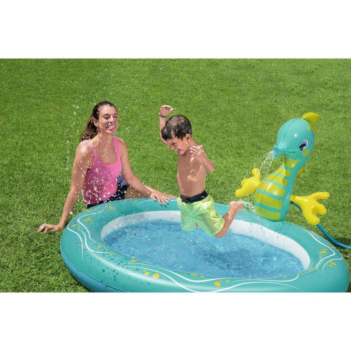 Bestway Piscina Hinchable Infantil Chorro Caballito 188x160x86 cm +2 Años Jardin 53114 18