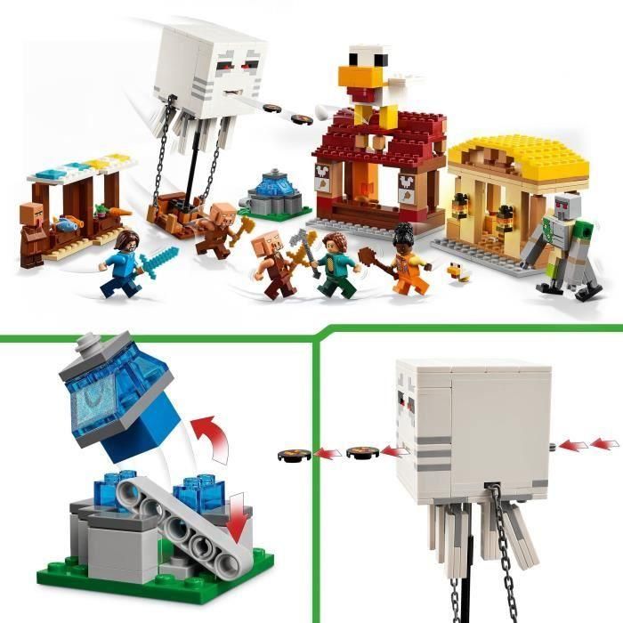 LEGO Minecraft 21273 Ghasts Attack the Village - Juego para niños de 10 años en adelante 2 LEGO Minecraft 21273 Ghasts Attack the Village - Juego para niños de 10 años en adelante 2