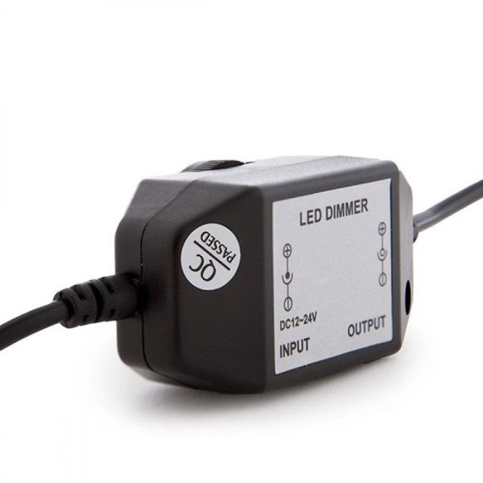 Dimmer LED Unicolor 12-24VDC 72/144W, Controlador Manual de Intensidad Lumínica con Rueda Táctil para Tiras de Bajo Voltaje 2 Dimmer LED Unicolor 12-24VDC 72/144W, Controlador Manual de Intensidad Lumínica con Rueda Táctil para Tiras de Bajo Voltaje 2