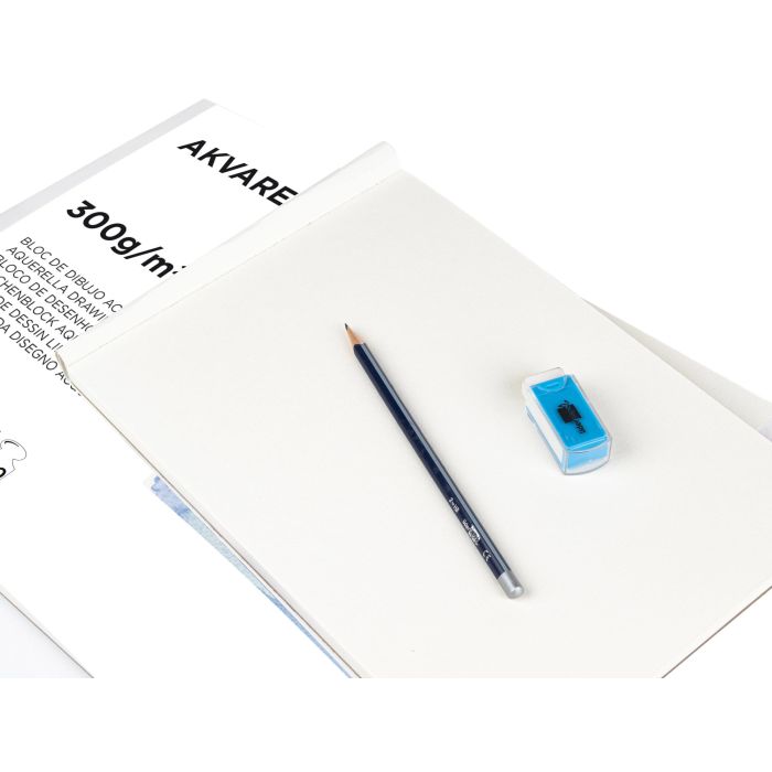 Liderpapel Bloc Dibujo Acuarela Encolado 210x297mm 20 Hojas 300g/m2 Sin Recuadro 6