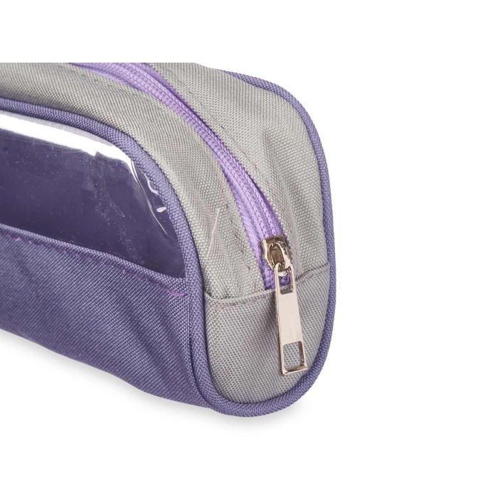 Estuche transparente Pincello 23x5.5x8 cm - Azul, Morado, Rosa - Tela y plástico (24 Unidades) 2 Estuche transparente Pincello 23x5.5x8 cm - Azul, Morado, Rosa - Tela y plástico (24 Unidades) 2