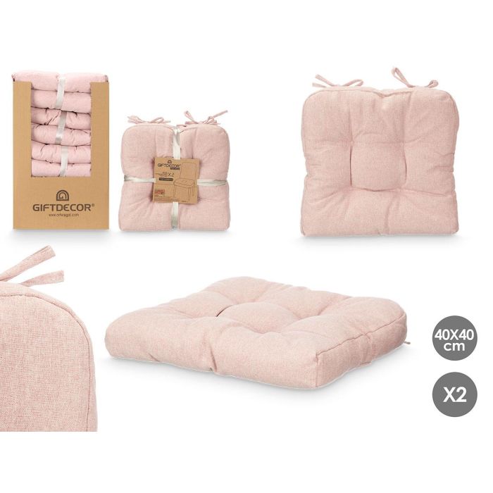 Set 2 Cojines Silla Rosa 40X40Cm Giftdecor (6 Unidades) Set 2 Cojines Silla Rosa 40X40Cm Giftdecor (6 Unidades)