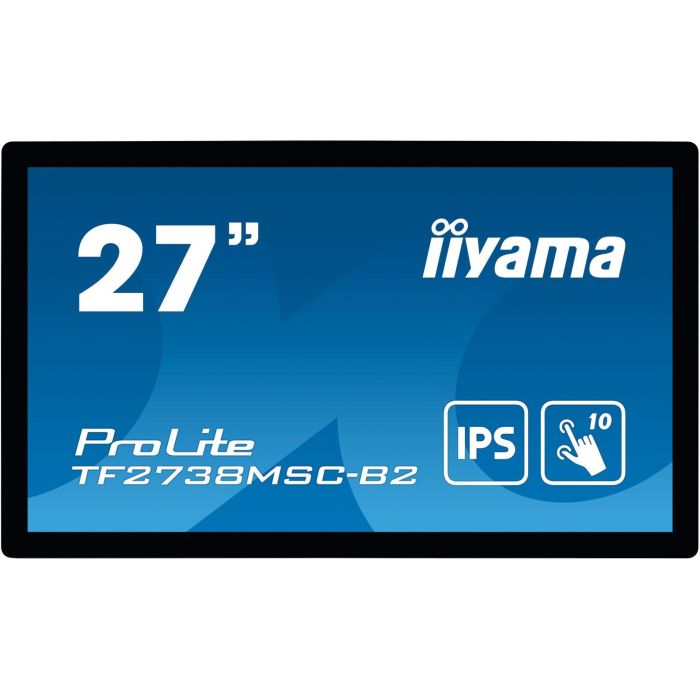 iiyama TF2738MSC-B2 Monitor Táctil 27" Full HD Capacitivo 10 Puntos IPS Open Frame con Cristal Edge-to-Edge para Quioscos 1