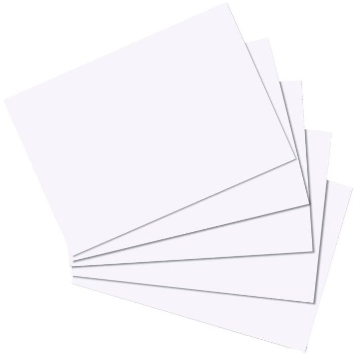 Herlitz 10621308 Karteikarte A5 blanco 100 unidades - Fichas blancas en blanco