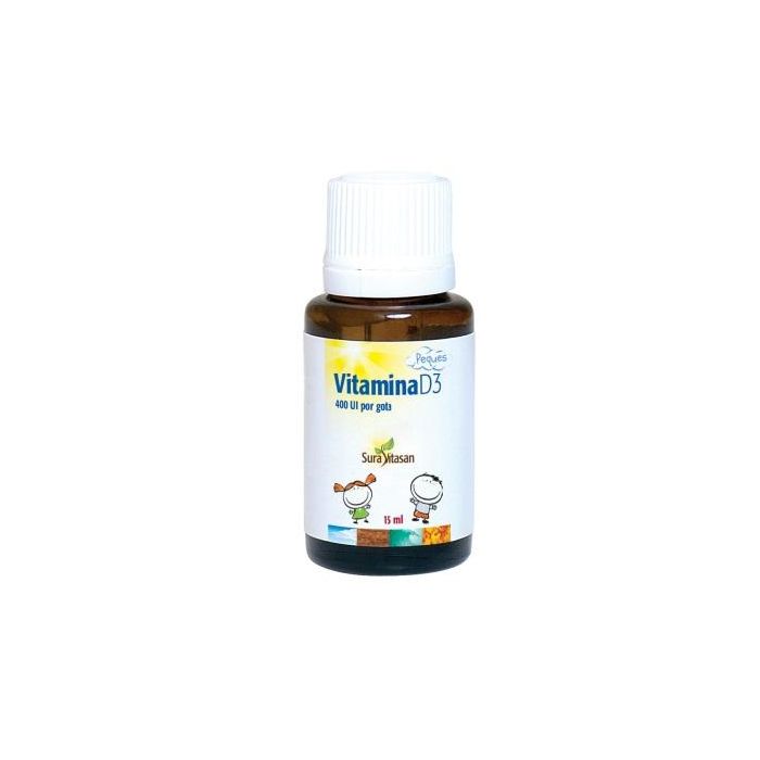 SURA VITASAN Vitamina D3 Peques 400 UI Colecalciferol en Gotas para Niños 15ml