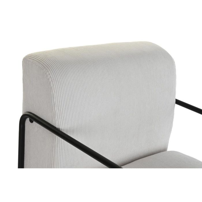 Sillón DKD Home Decor Negro Poliéster Blanco Hierro (64 x 74 x 79 cm) 3