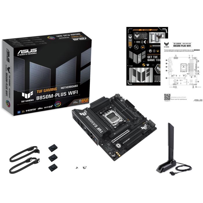 Asus TUF GAMING B850M-PLUS WiFi 90MB1IY0-M0EAY0 Placa Base Micro ATX Socket AM5 DDR5 PCIe 5.0 para AMD Ryzen 3