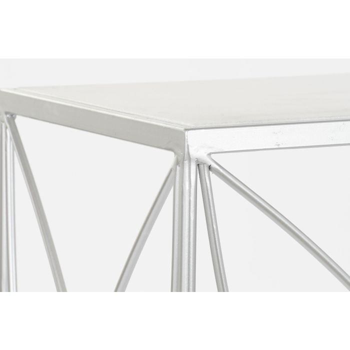 DKD Home Decor Consola Plateado Blanco Metal y Mármol 33 x 78 x 100 cm 2