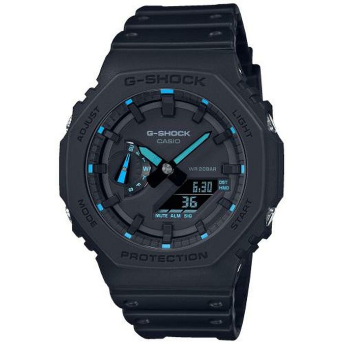 Casio CAS4549526319235 G-shock Reloj de Hombre Digital y Analógico de Resina en Negro y Azul