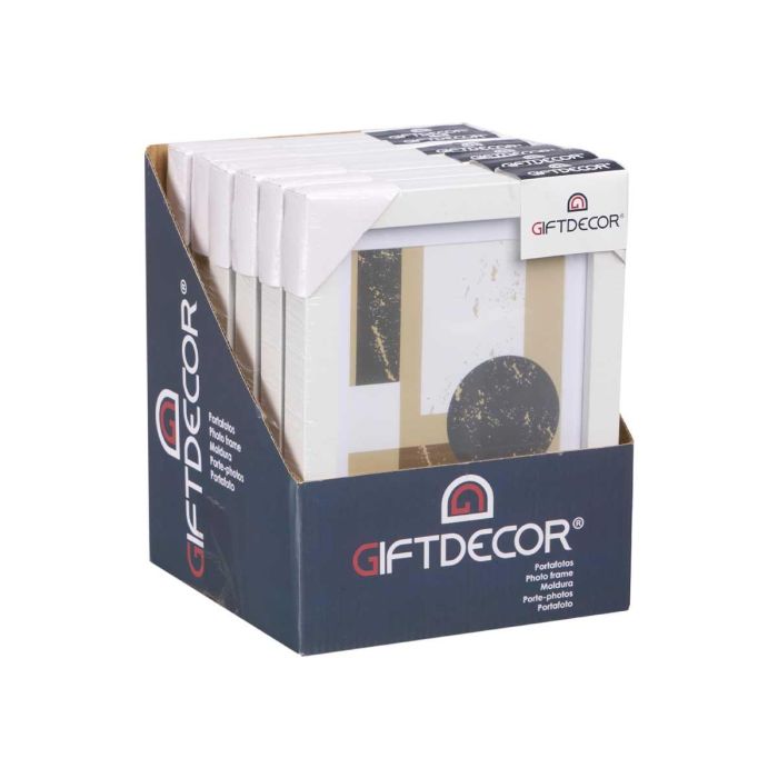 Giftdecor Portafoto Pared Madera Paspartu Blanco para Foto 13x18 cm (Set de 12) 1 Giftdecor Portafoto Pared Madera Paspartu Blanco para Foto 13x18 cm (Set de 12) 1