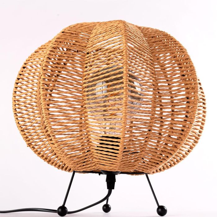 Lámpara de Mesa Alex SKD-T-2009 Decorativa para Ambientes Mediterráneos, Naturales o Boho-Chic | Compatible con Bombillas E27, CCT, RGB 2 Lámpara de Mesa Alex SKD-T-2009 Decorativa para Ambientes Mediterráneos, Naturales o Boho-Chic | Compatible con Bombillas E27, CCT, RGB 2