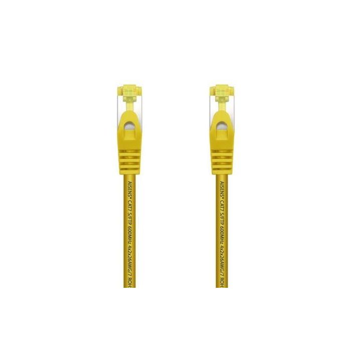 AISENS - CABLE DE RED LATIGUILLO RJ45 LSZH CAT.7 600 MHZ S/FTP PIMF AWG26, AMARILLO, 2.0M