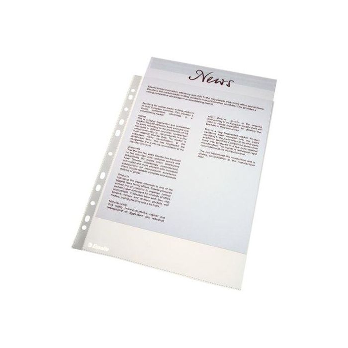 Funda Multitaladro Esselte Pp 40Μ Pl.Nj. A4 11 Tal.Rfzo. Bolsa De 100 10 unidades